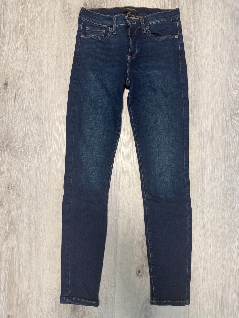 Banana Republic Women's Dark Blue Stretch Skinny Jeans 25 Size 0